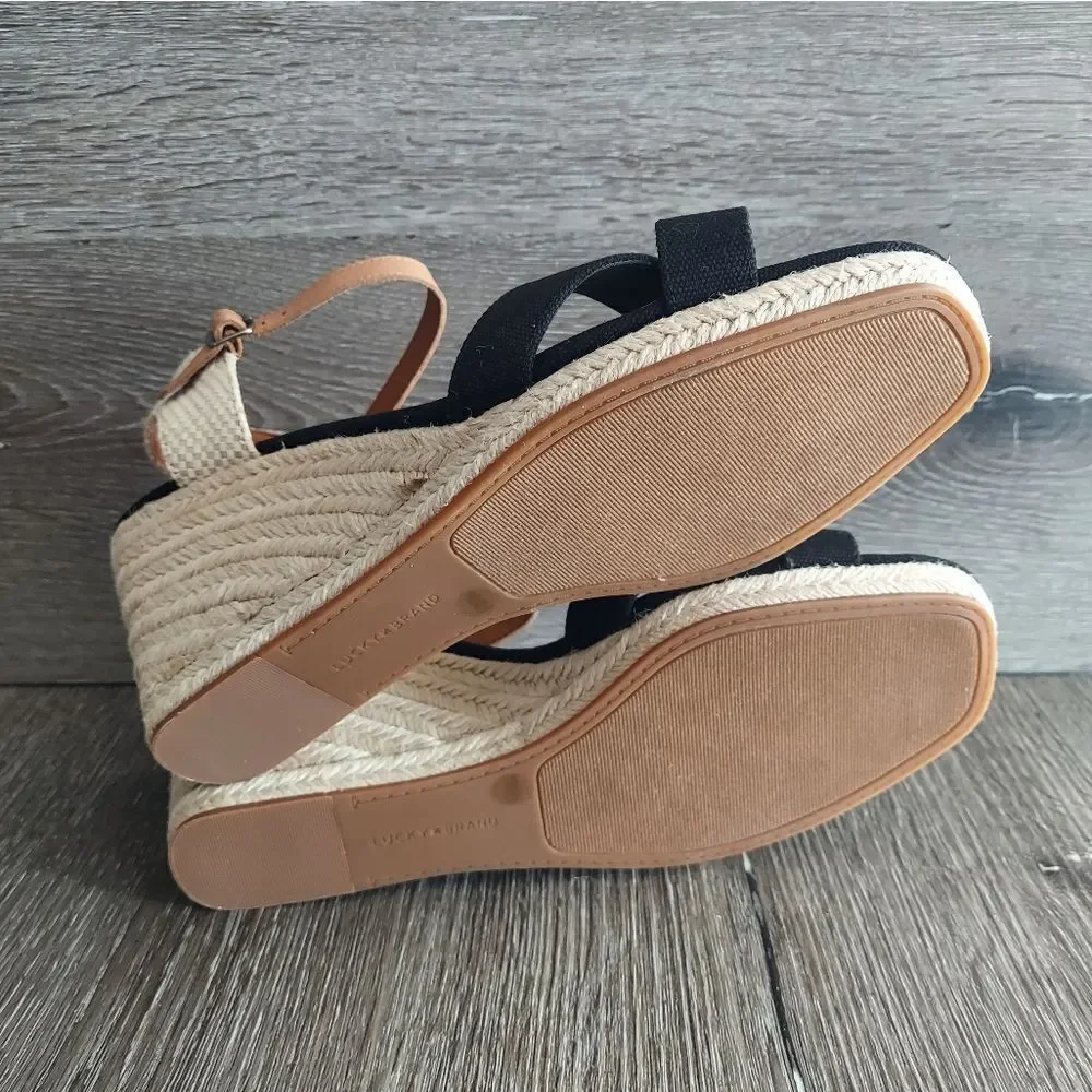 NWOT Lucky Brand Espadrilles with Wedge Heel and Crisscross Straps 11